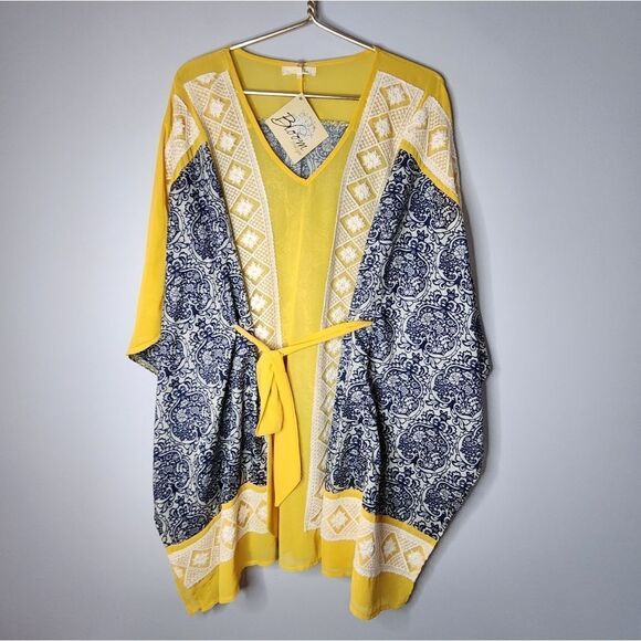 ModCloth Ryu Tunic Top Bloom Boutique Yellow Spring Size Large - Picture 1 of 6